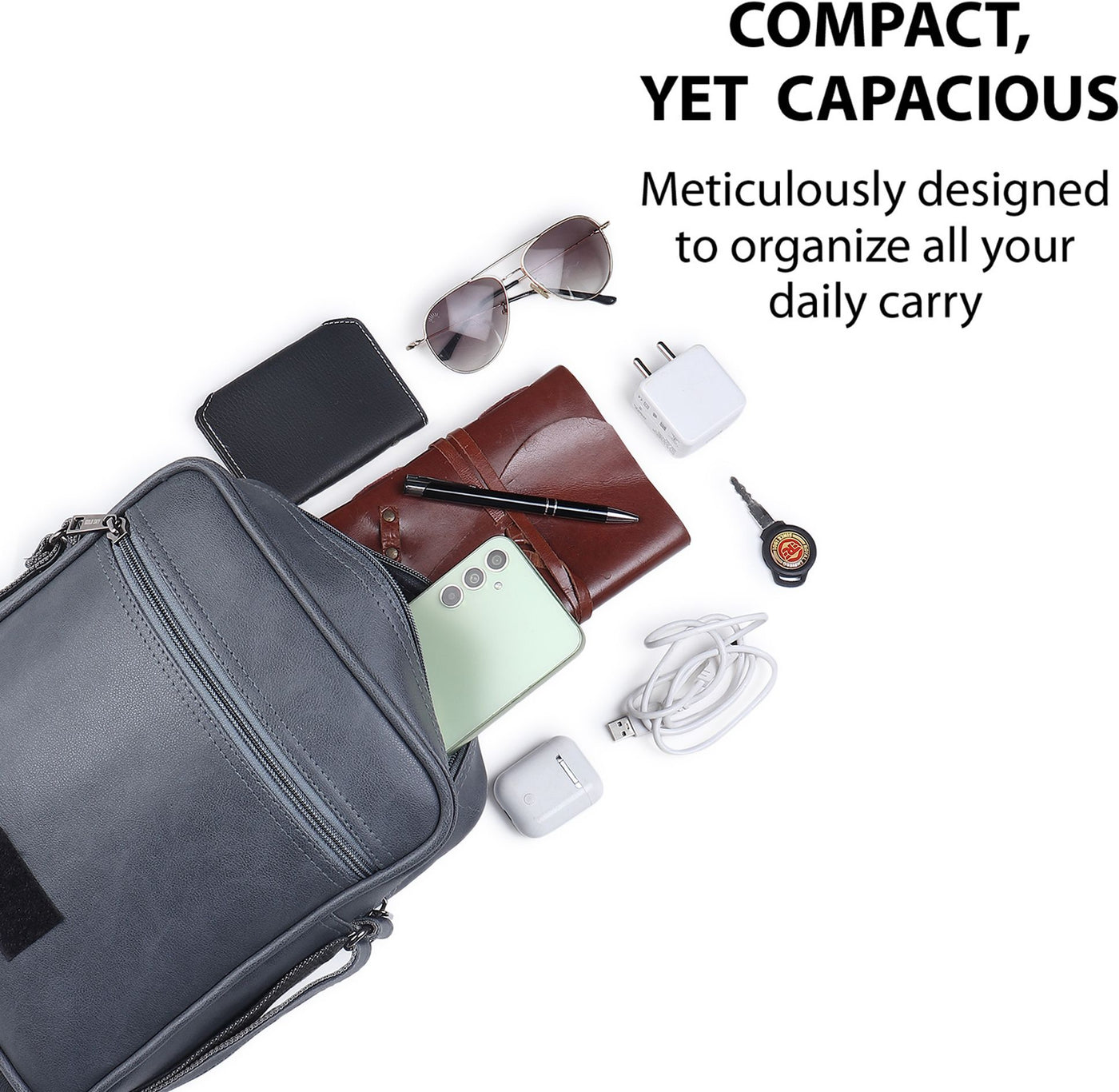 UrbanEdge Premium Vegan Leather Men’s Sling Bag