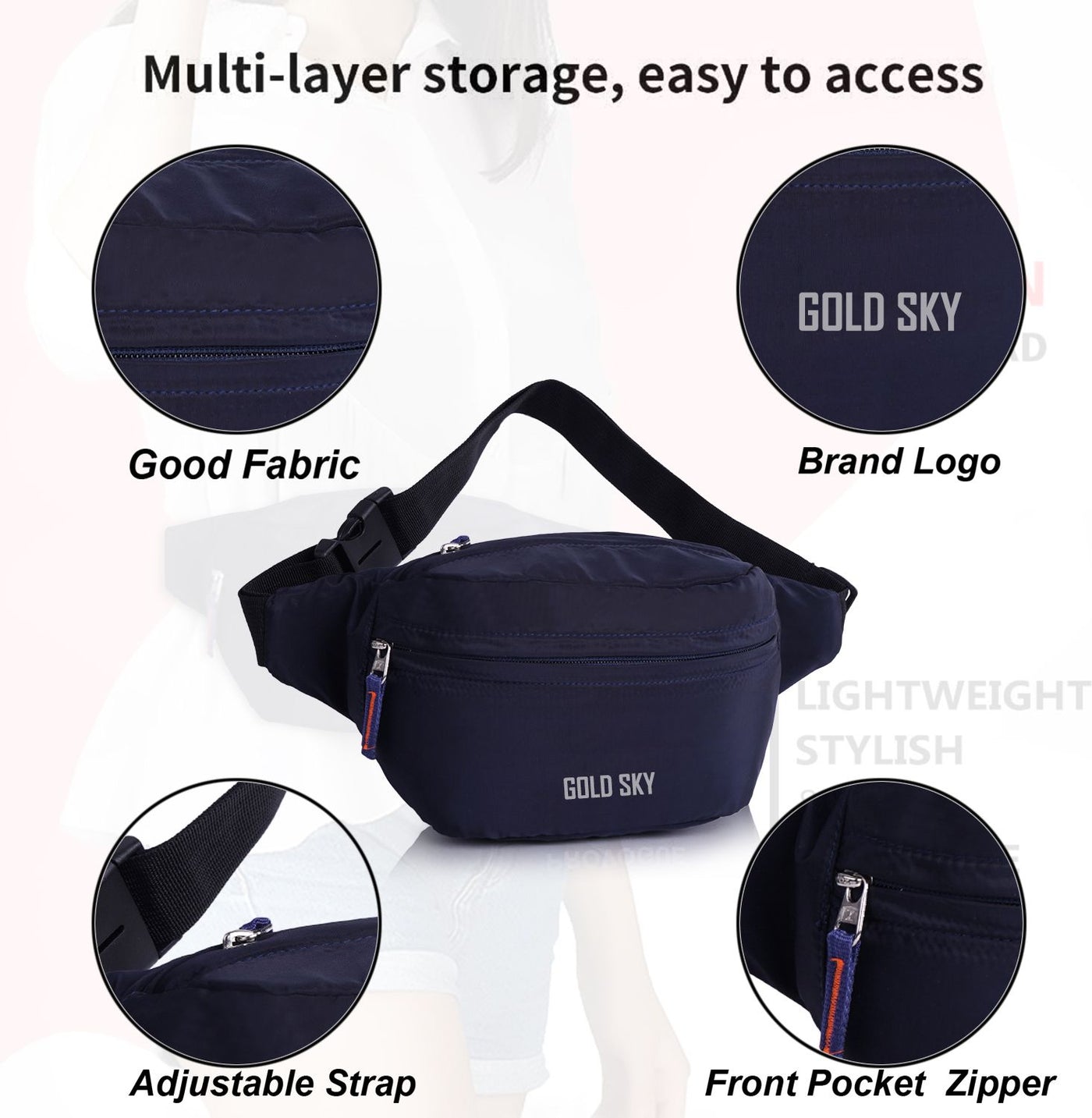 TravelX ChestPro Parachute Waist Bag for Travel