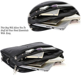 FlutterX Dual Compartment Expandable Laptop Messenger Office Bag