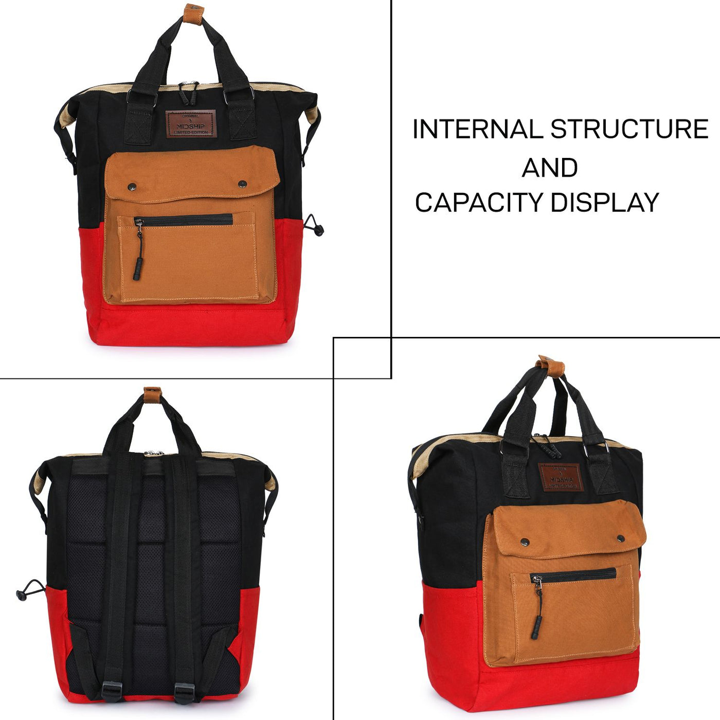 MIDSHIP Voyager Canvas Backpack with Handle
