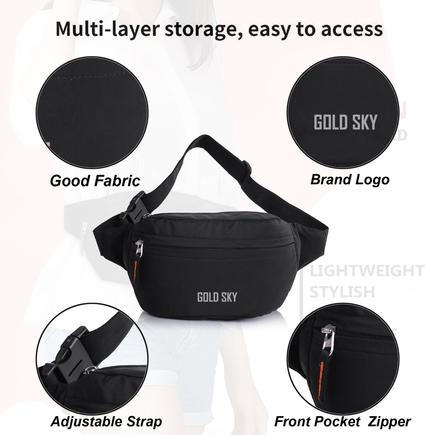 TravelX ChestPro Parachute Waist Bag for Travel
