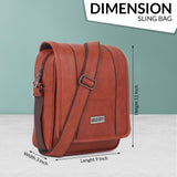 Draper Premium Vegan Leather Sling Bag With Padded Tab Sleeve