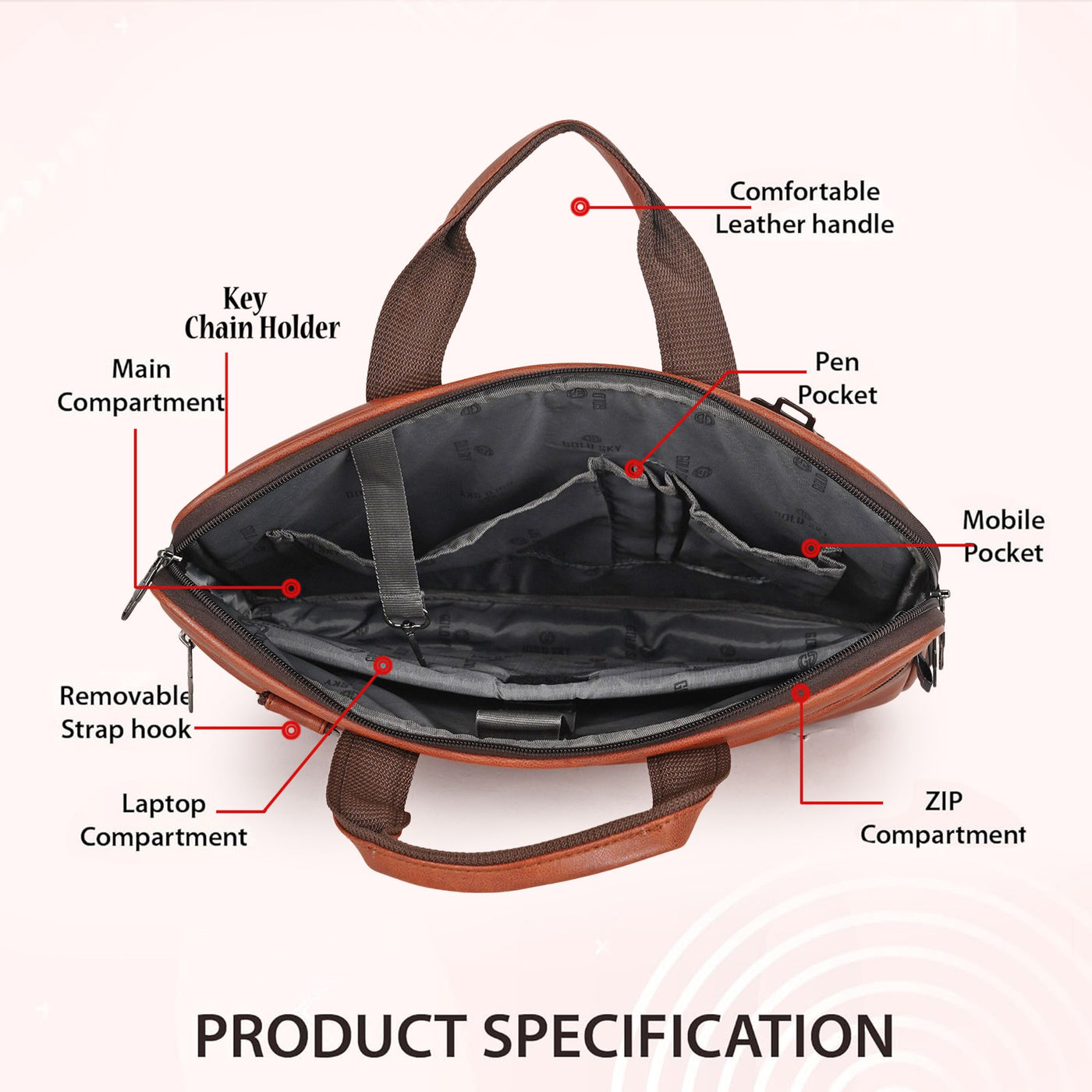 UrbanFlex Expandable Vegan Leather Messenger Bag