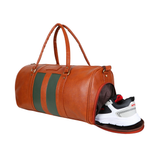 VoyagerX Vegan Leather Duffel with Shoe Compartment - 45 L