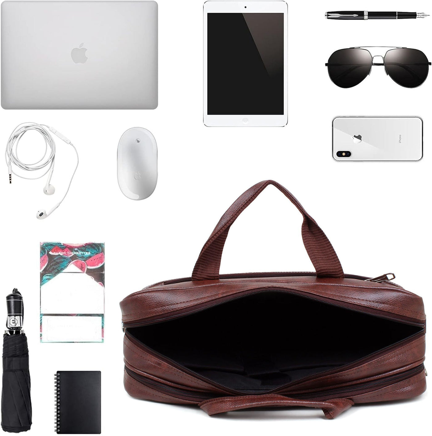 FlutterX Dual Compartment Expandable Laptop Messenger Office Bag