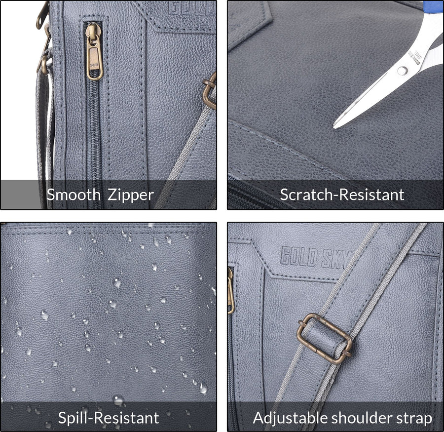 ModVault Premium PU Leather Men’s Sling Bag With Padded Tab Sleeve