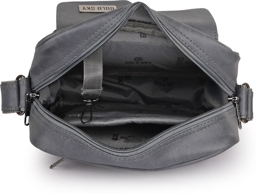 MetroEdge Premium Vegan Leather Sling Bag