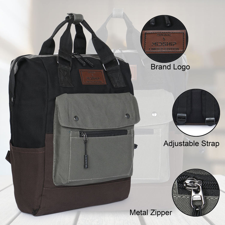 MIDSHIP Voyager Canvas Backpack with Handle