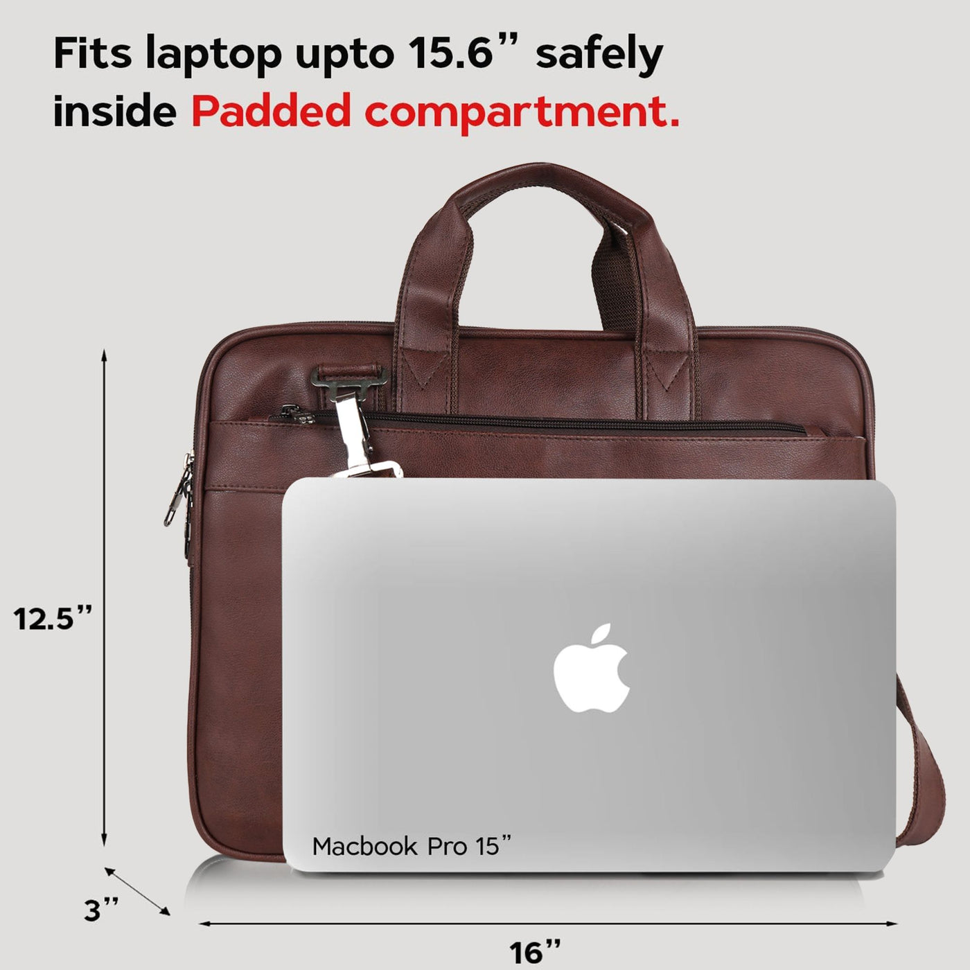 UrbanFlex Expandable Vegan Leather Messenger Bag