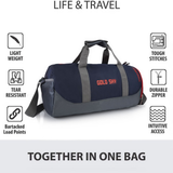 Aeris Polyester Gym Bag with Dedicated Shoe Compartment