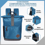MIDSHIP Navigator 15" Nylon Roll Top Backpack - 15 L