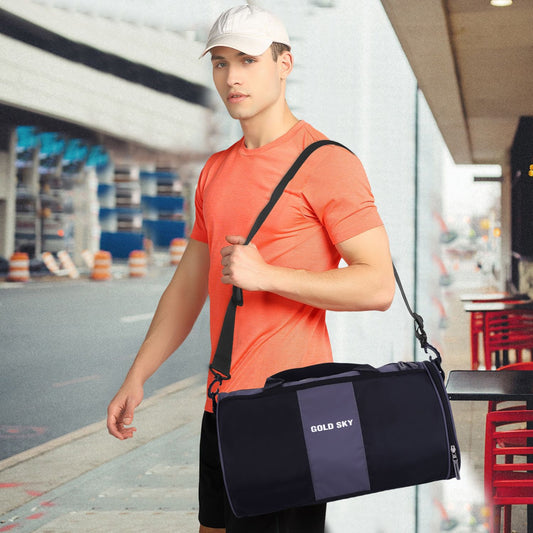 GOLD SKY (Expandable) Gym & Travel Duffel Bag For Men & Women Sports / Kit with Shoes Compartment Duffel Without Wheels ()