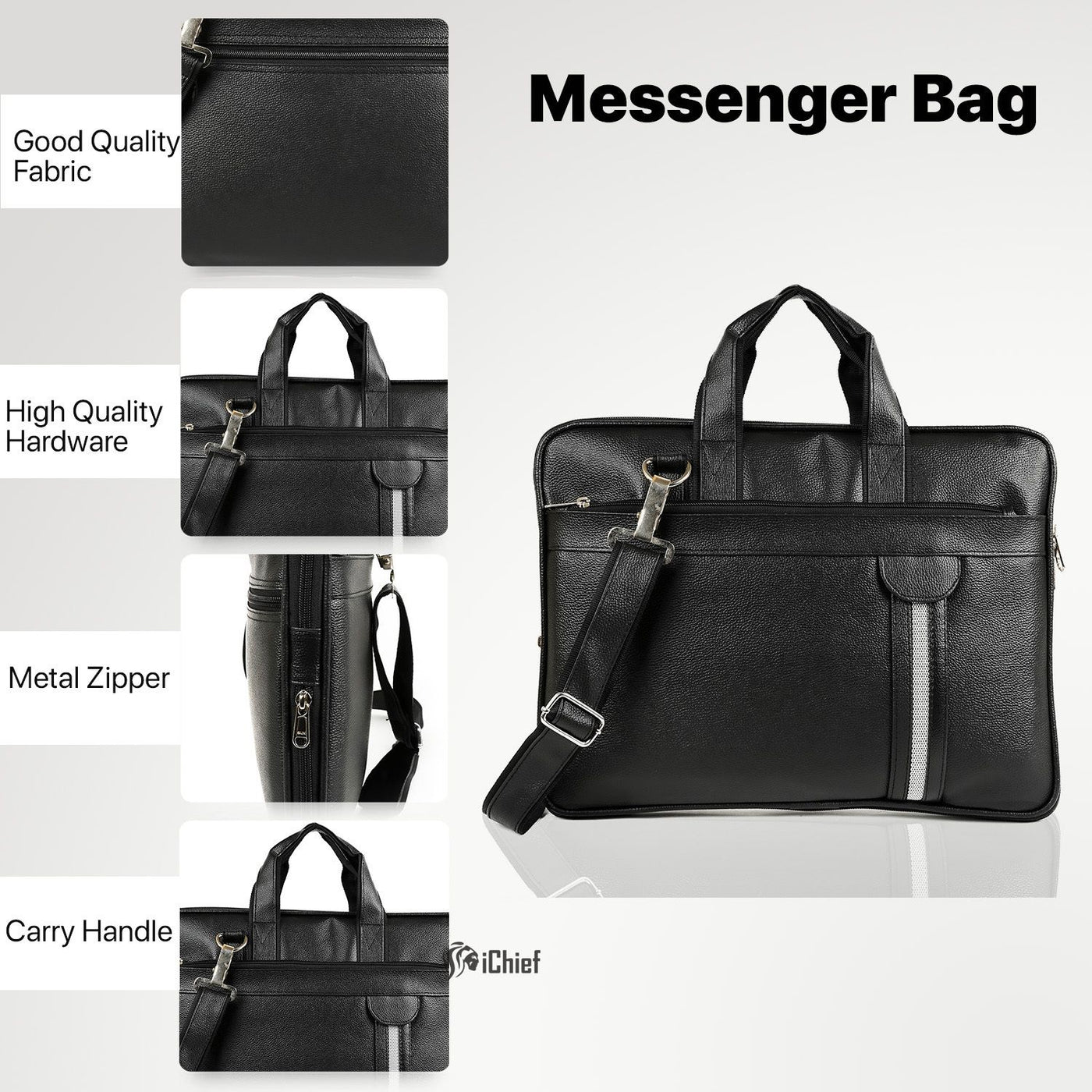 WhiteLine Bottom Expandable Laptop Messenger Bag for Men