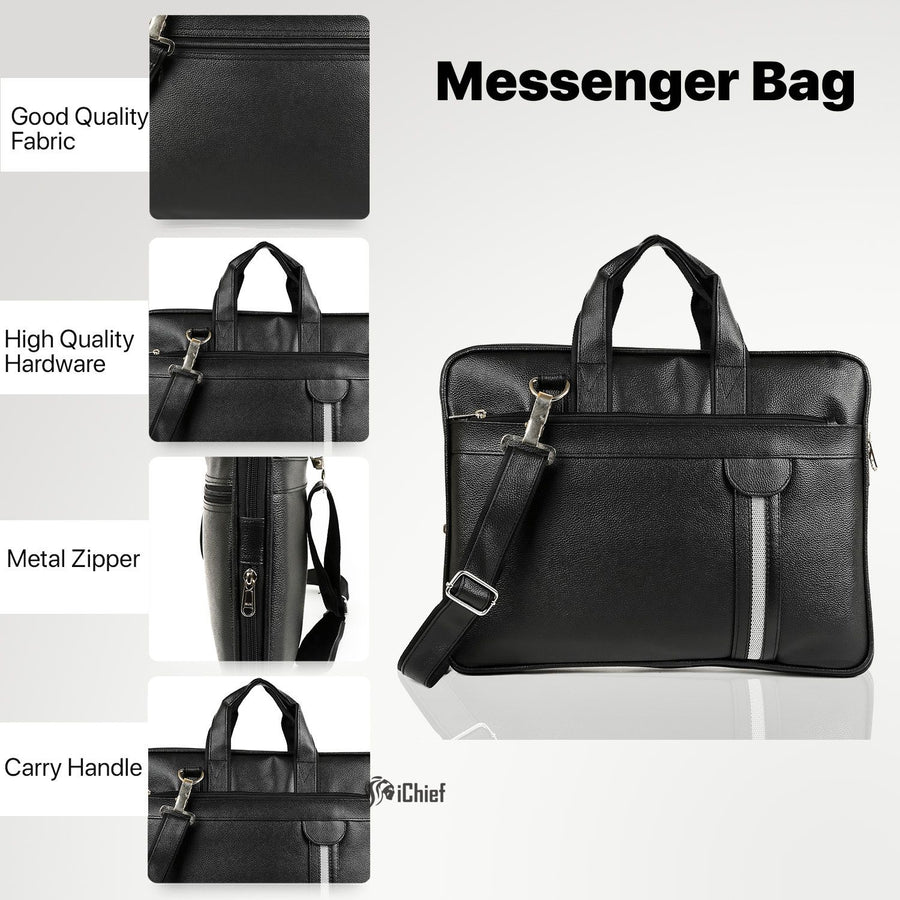 WhiteLine Bottom Expandable Laptop Messenger Bag for Men