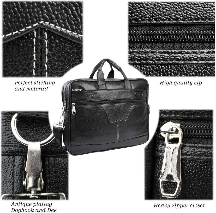 FlutterX Dual Compartment Expandable Laptop Messenger Office Bag