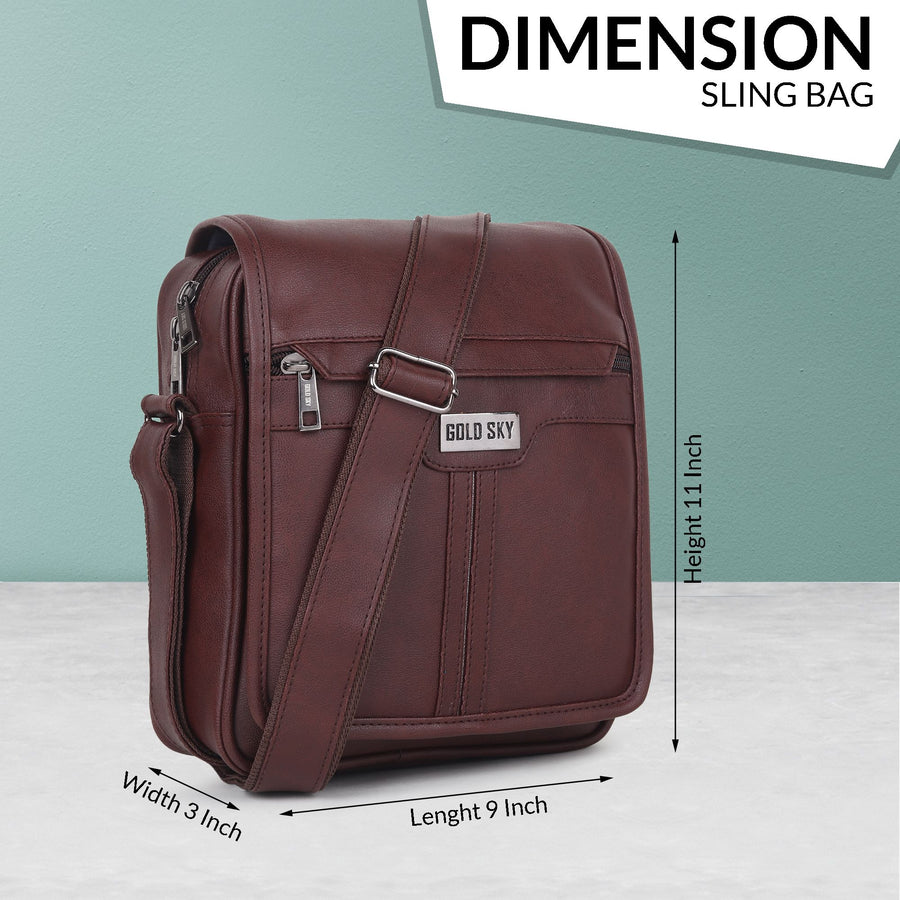 UrbanEdge Premium Vegan Leather Men’s Sling Bag