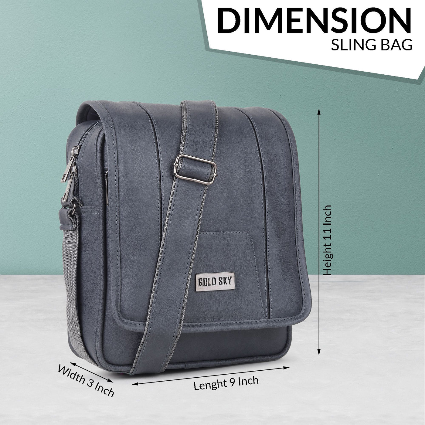 Draper Premium Vegan Leather Sling Bag With Padded Tab Sleeve