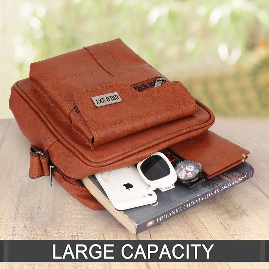 MetroEdge Premium Vegan Leather Sling Bag