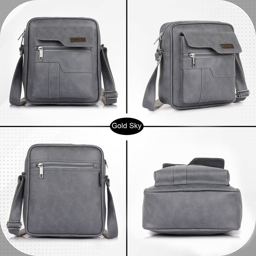 MetroEdge Premium Vegan Leather Sling Bag
