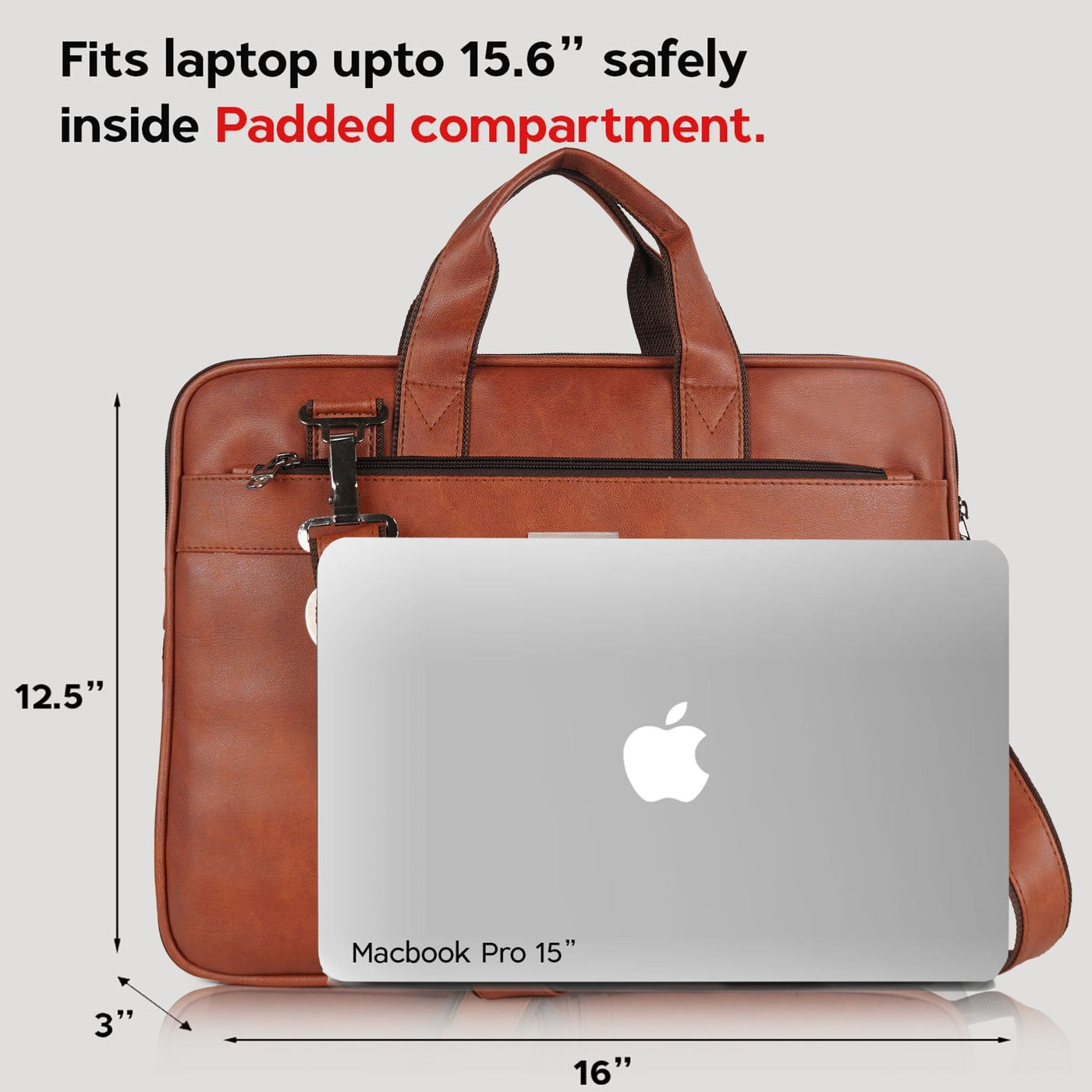 UrbanFlex Expandable Vegan Leather Messenger Bag