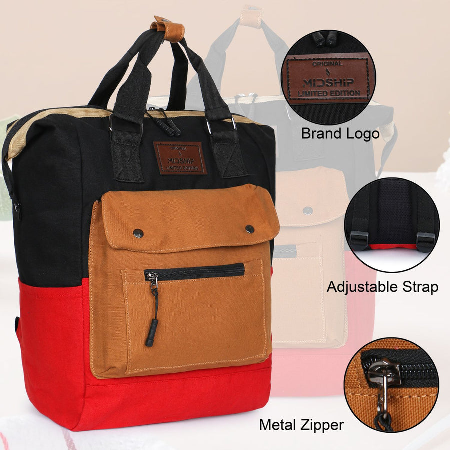 MIDSHIP Voyager Canvas Backpack with Handle