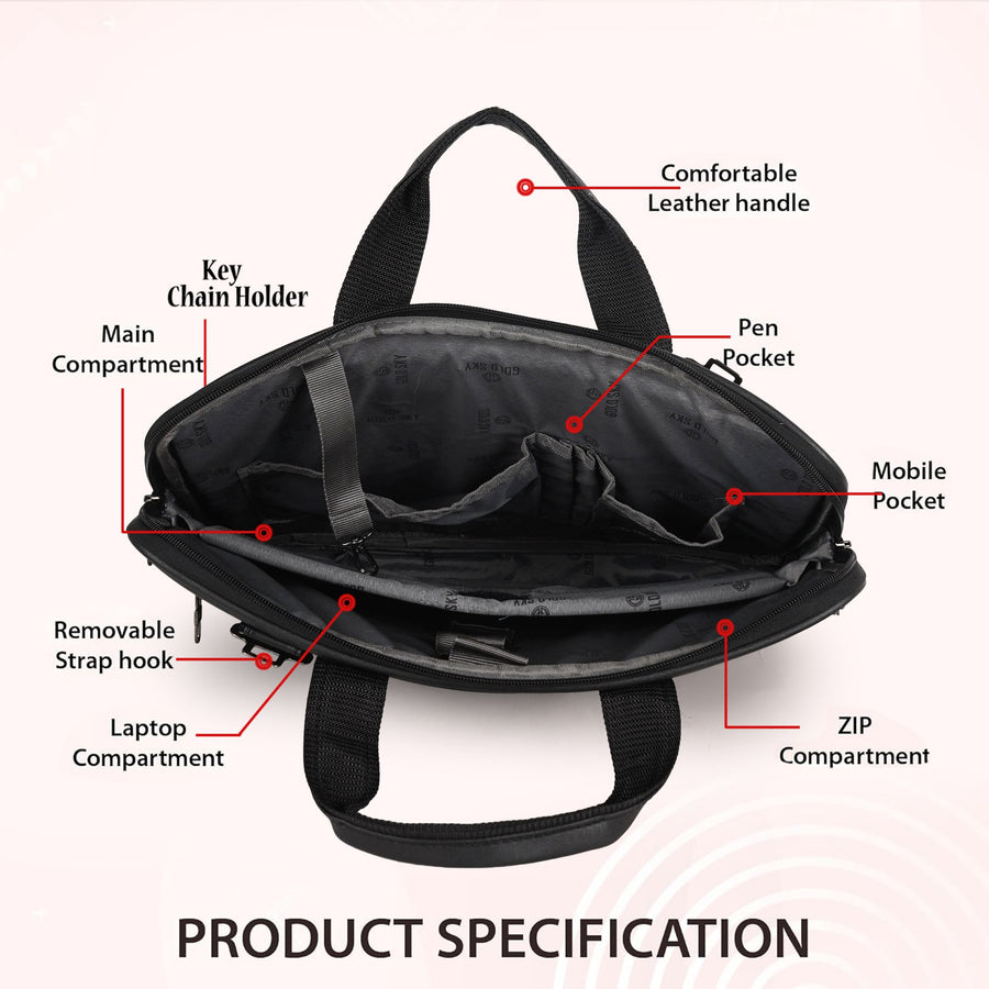 UrbanFlex Expandable Vegan Leather Messenger Bag