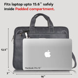 UrbanFlex Expandable Vegan Leather Messenger Bag