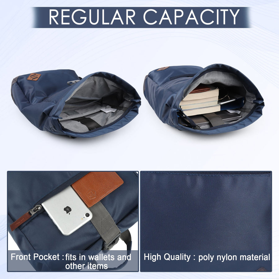 MIDSHIP Navigator 15" Nylon Roll Top Backpack - 15 L