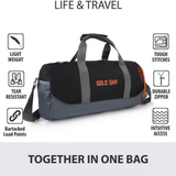 Aeris Polyester Gym Bag with Dedicated Shoe Compartment
