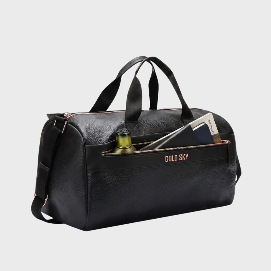 Noire Premium Vegan Leather Duffel Travel Bag