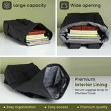 Vantior Premium Vegan Leather Roll Top Backpack