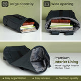 Vantior Premium Vegan Leather Roll Top Backpack