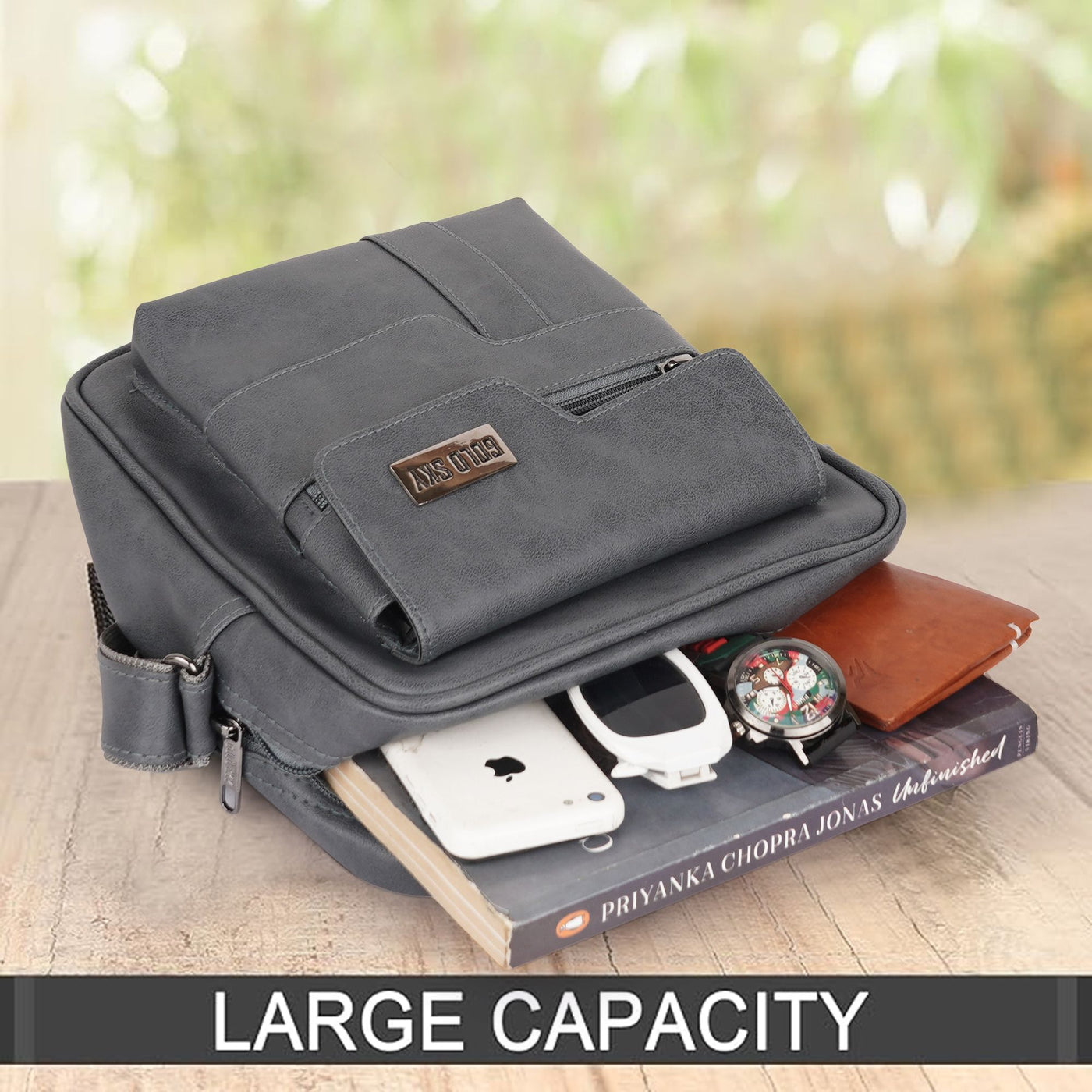 MetroEdge Premium Vegan Leather Sling Bag