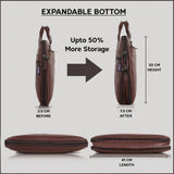 UrbanFlex Expandable Vegan Leather Messenger Bag
