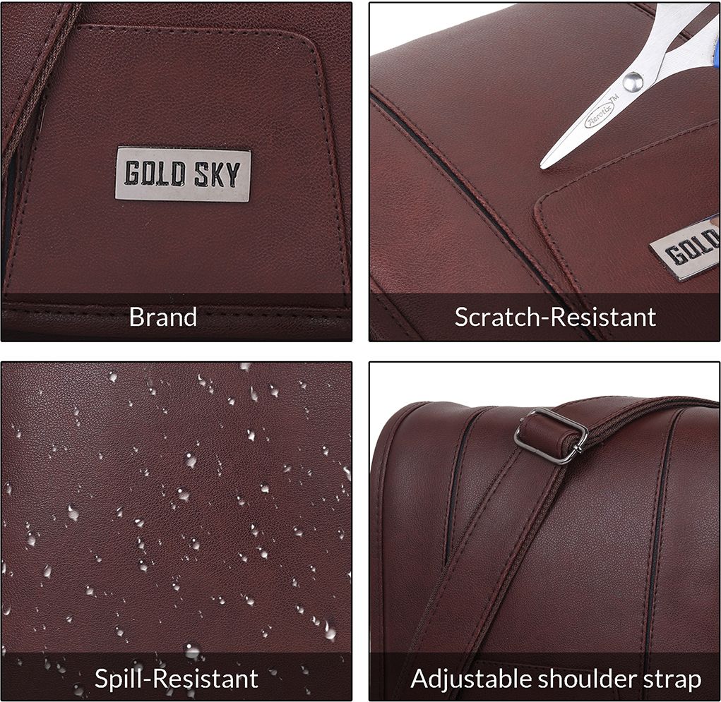 Draper Premium Vegan Leather Sling Bag With Padded Tab Sleeve
