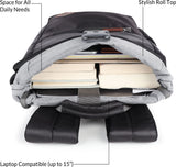 MIDSHIP Navigator 15" Nylon Roll Top Backpack - 15 L