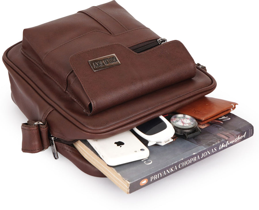 MetroEdge Premium Vegan Leather Sling Bag