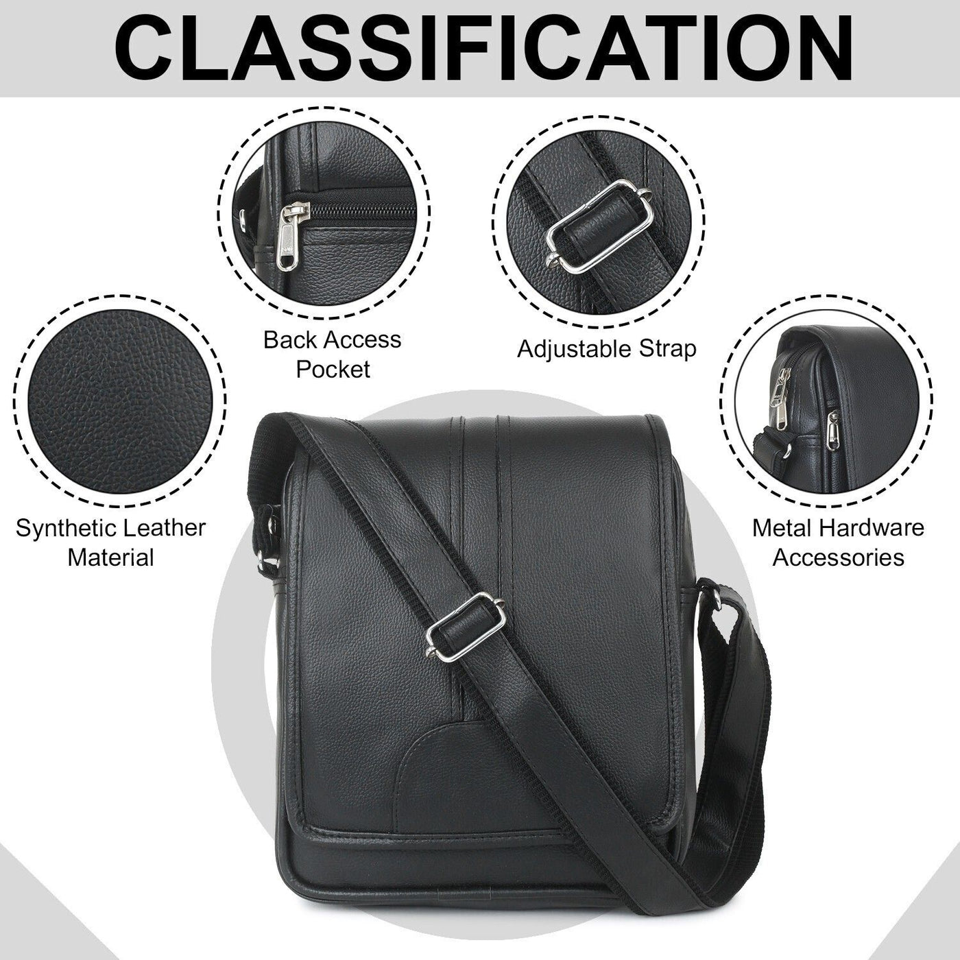 Falcon PU Leather Men’s Sling Bag