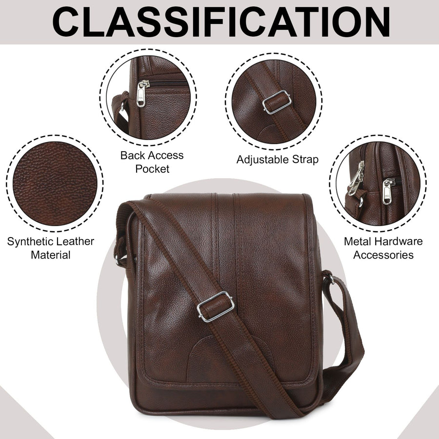 Falcon PU Leather Men’s Sling Bag