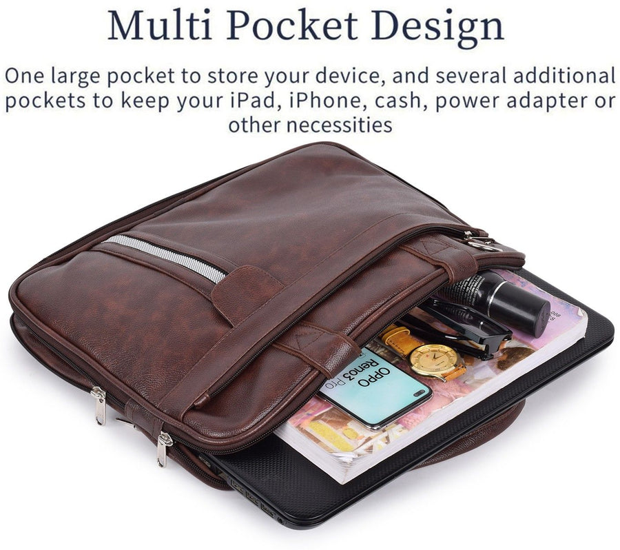 WhiteLine Bottom Expandable Laptop Messenger Bag for Men