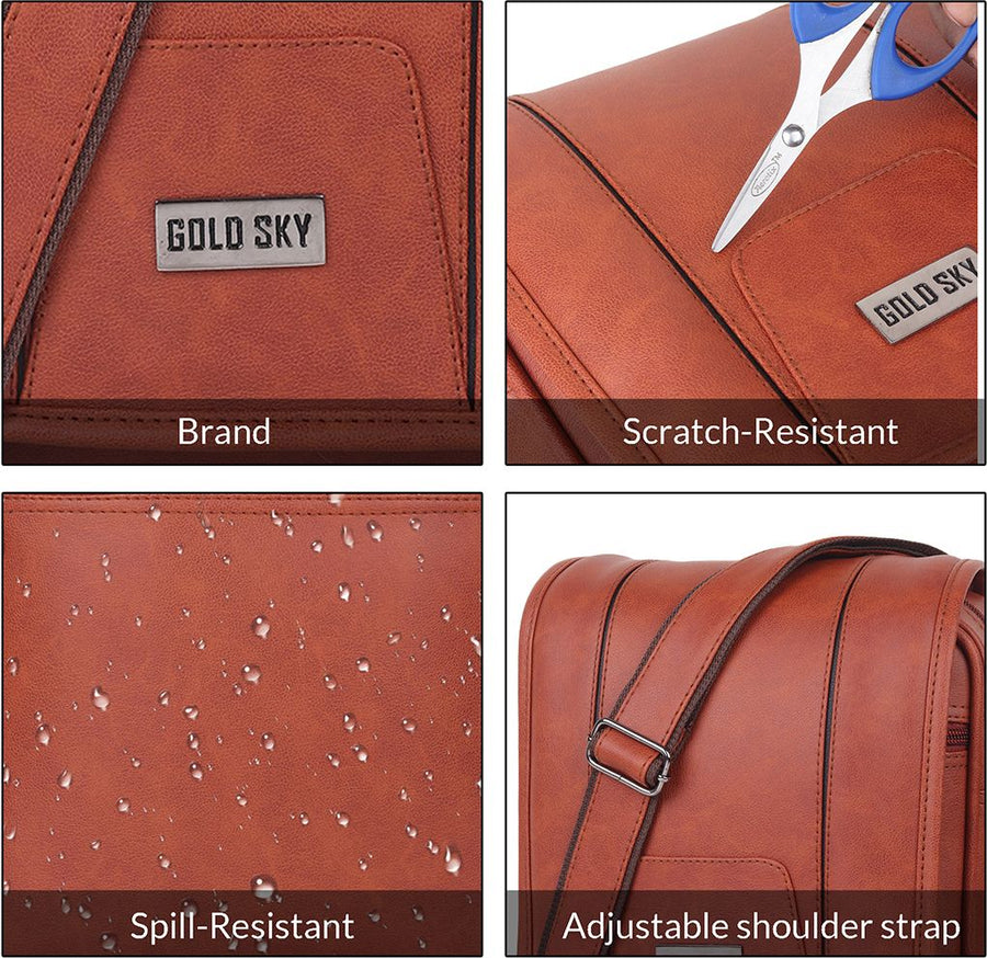 Draper Premium Vegan Leather Sling Bag With Padded Tab Sleeve