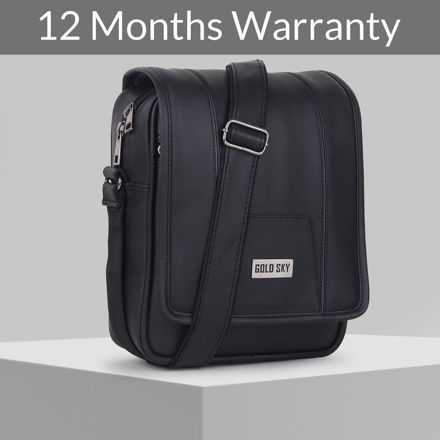 Draper Premium Vegan Leather Sling Bag With Padded Tab Sleeve