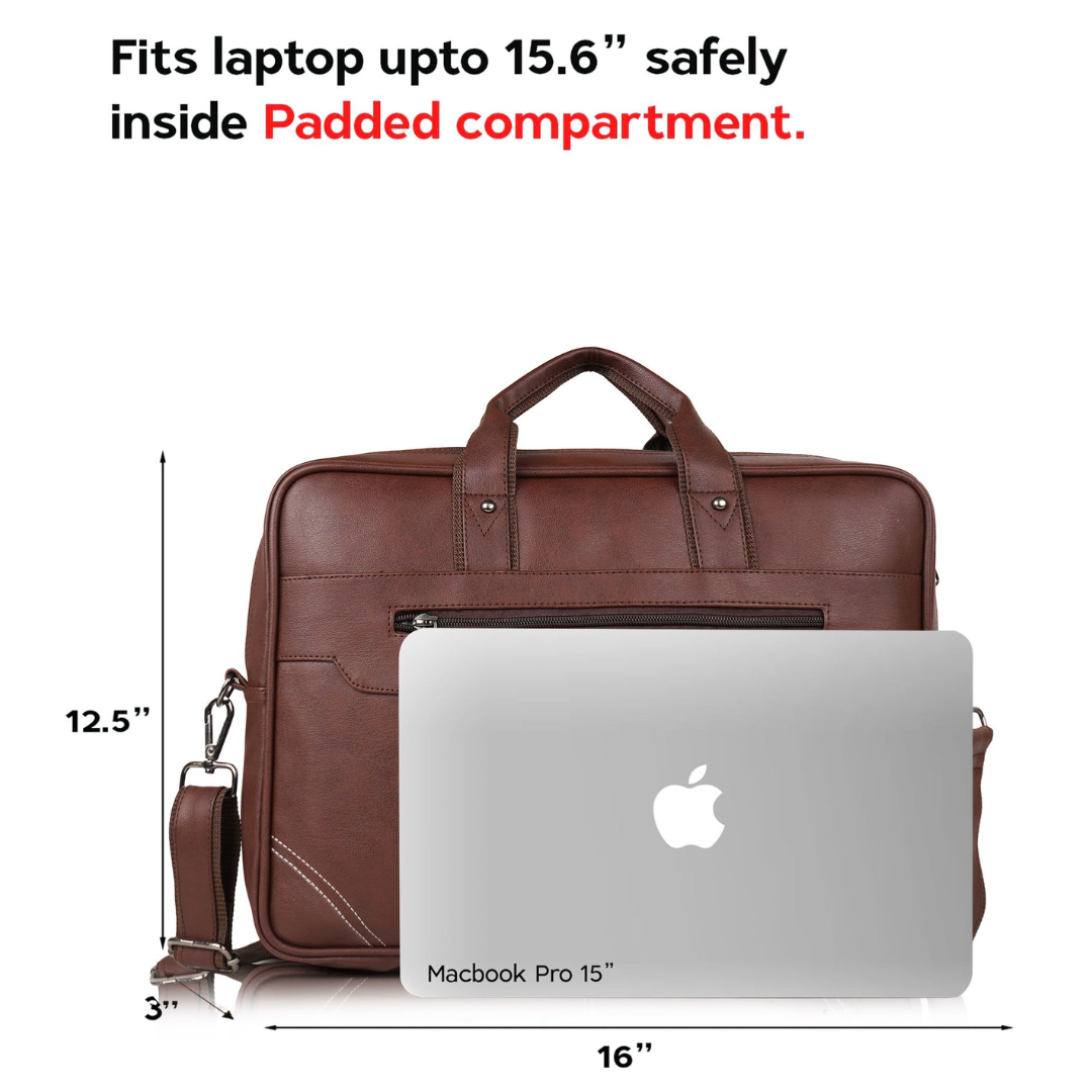 UrbanSplit Vegan Leather Messenger Bag