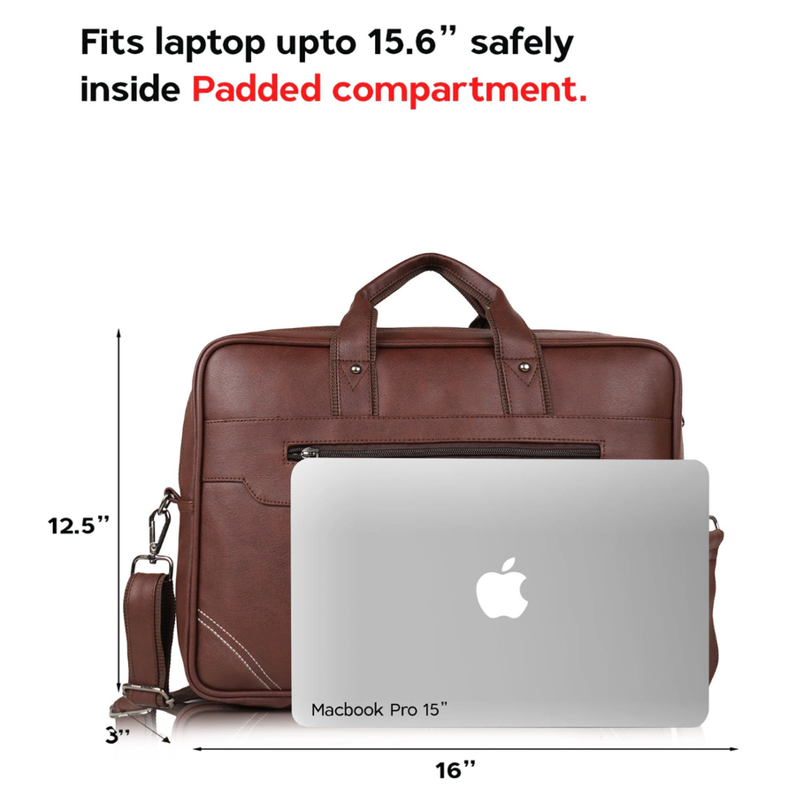 UrbanSplit Vegan Leather Messenger Bag