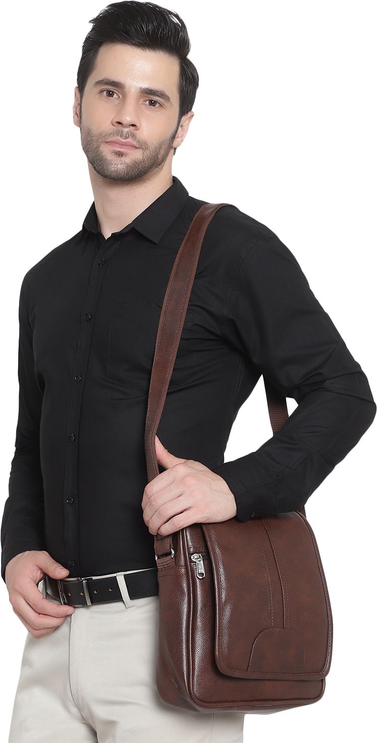 Falcon PU Leather Men’s Sling Bag