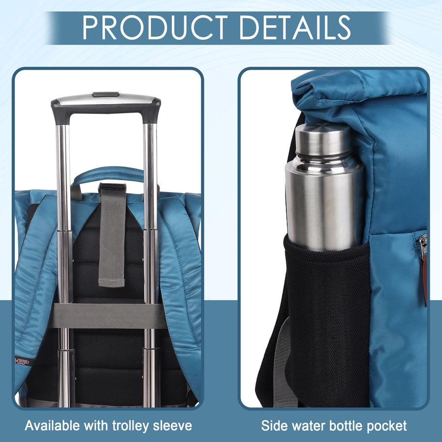 MIDSHIP Navigator 15" Nylon Roll Top Backpack - 15 L