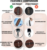 UrbanFlex Expandable Vegan Leather Messenger Bag