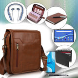 ModVault Premium PU Leather Men’s Sling Bag With Padded Tab Sleeve
