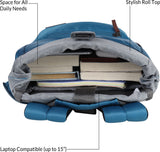 MIDSHIP Navigator 15" Nylon Roll Top Backpack - 15 L