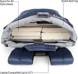 MIDSHIP Navigator 15" Nylon Roll Top Backpack - 15 L